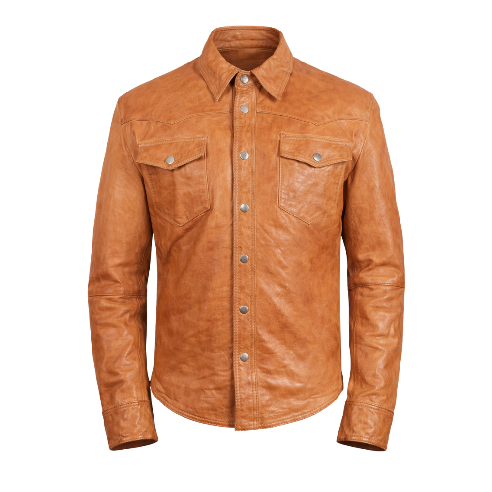 leather shirt for men