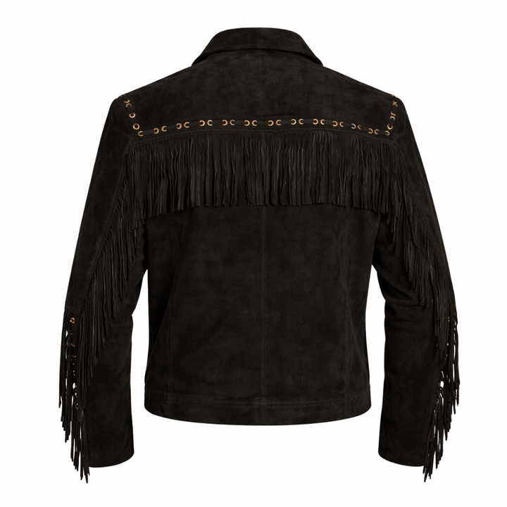 Men suede fringe leather jacket perfect for western outfits