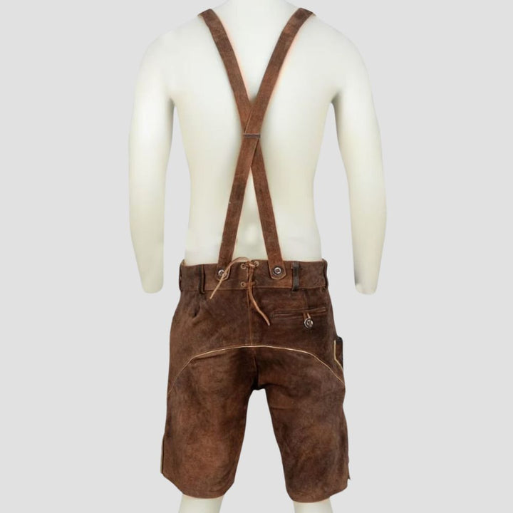 These men’s leather Lederhosen are the perfect choice for Oktoberfest, combining traditional design with modern craftsmanship.