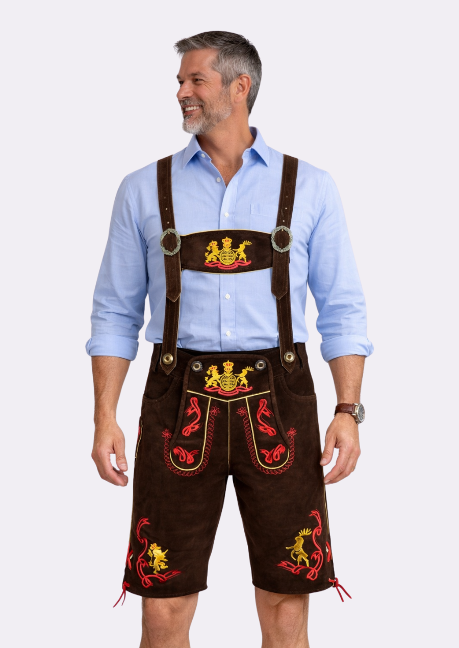 Men's Bavarian Lederhosen for Oktoberfest and Cultural Festivals