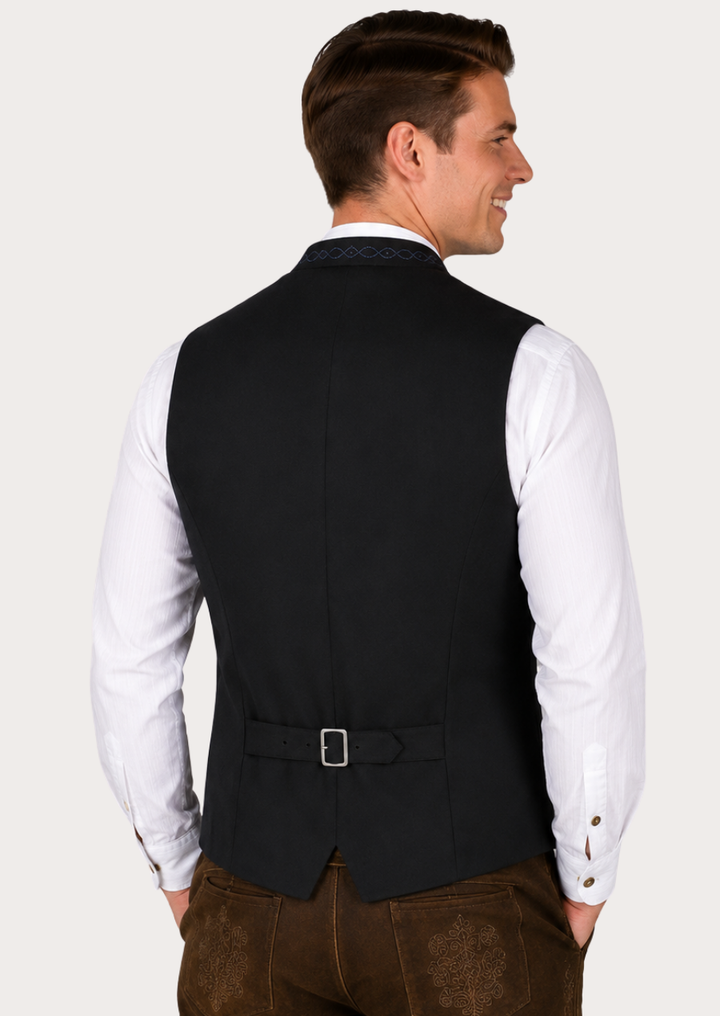 Authentic Bavarian vest featuring classic German folk fashion and craftsmanship