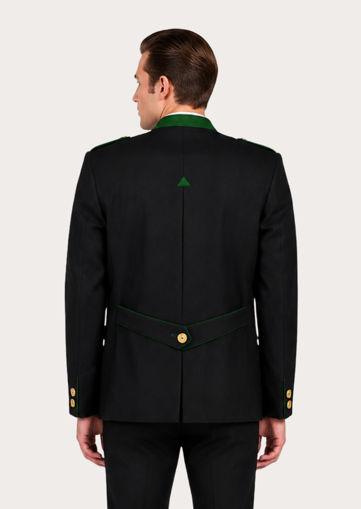 Men's black Trachten jacket inspired by classic Styrian and Austrian traditions