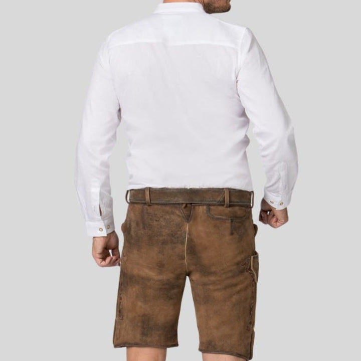 Celebrate German cultural heritage with these intricately embroidered Lederhosen, crafted for authenticity and timeless tradition.