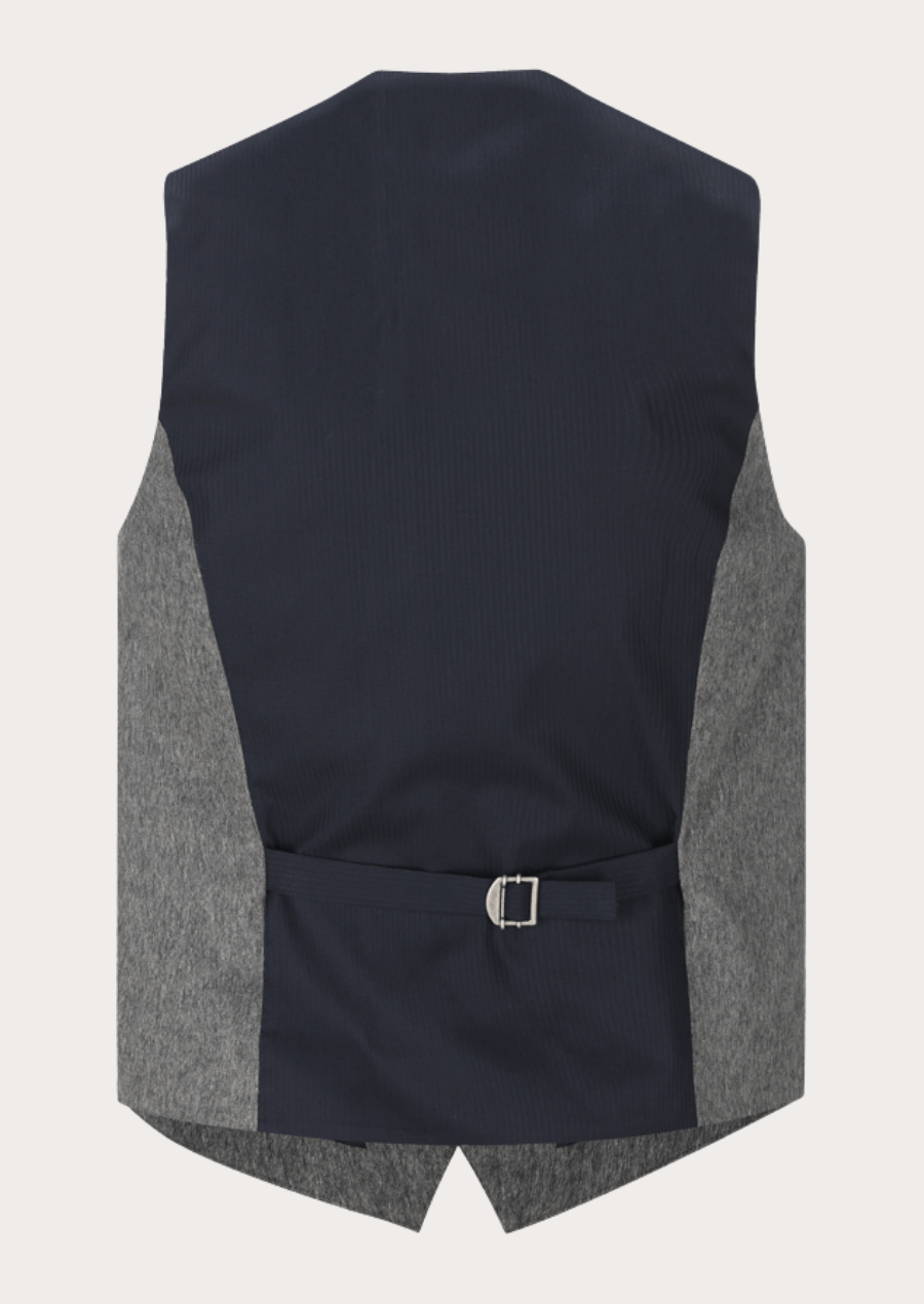 Men's grey Merino wool waistcoat crafted for weddings, festivals, and cultural events