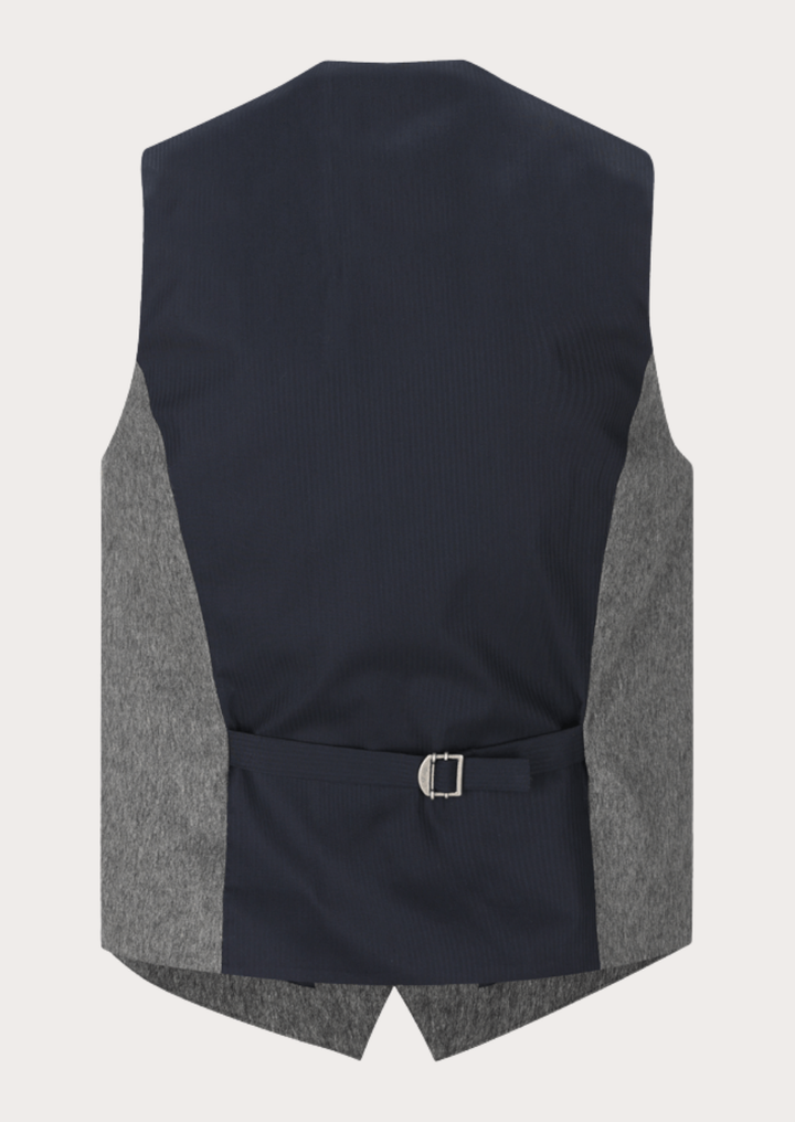Men's grey Merino wool waistcoat crafted for weddings, festivals, and cultural events