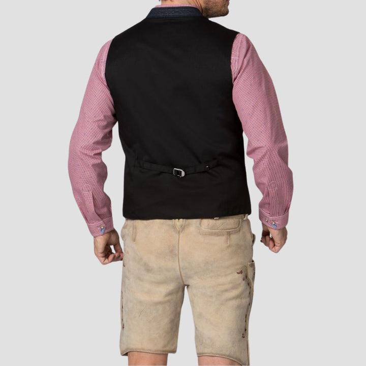 Celebrate in style with this contemporary Bavarian Trachten vest, designed for modern men who appreciate tradition