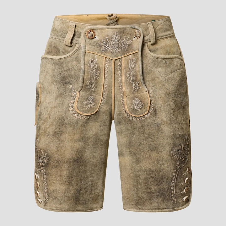 Add a touch of tradition and style to your German heritage wardrobe with these embroidered men’s Lederhosen, perfect for cultural celebrations.
