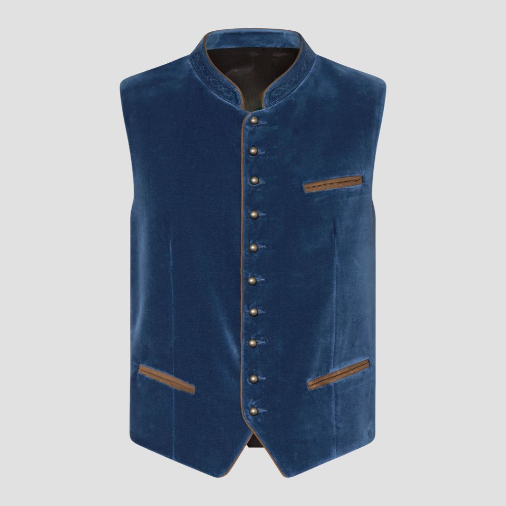 Celebrate Oktoberfest in style with this men’s Trachten vest, featuring intricate embroidery that adds a touch of tradition and elegance.