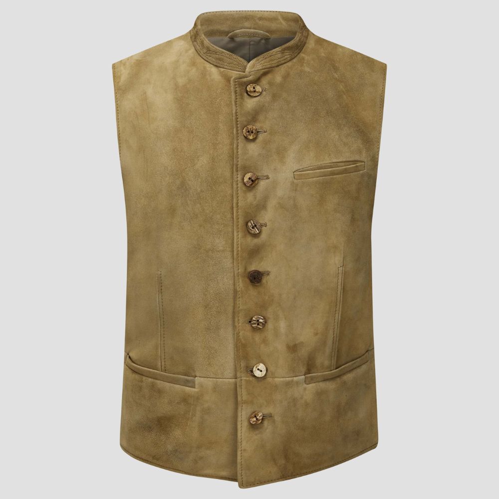 Add a touch of tradition and elegance to your festival wardrobe with this embroidered men’s Trachten vest, perfect for cultural celebrations.