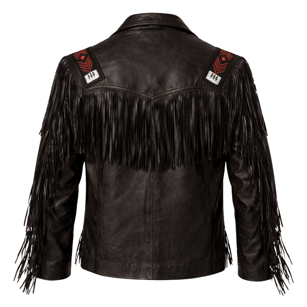 Sheepskin western cowboy jacket men's with authentic western design