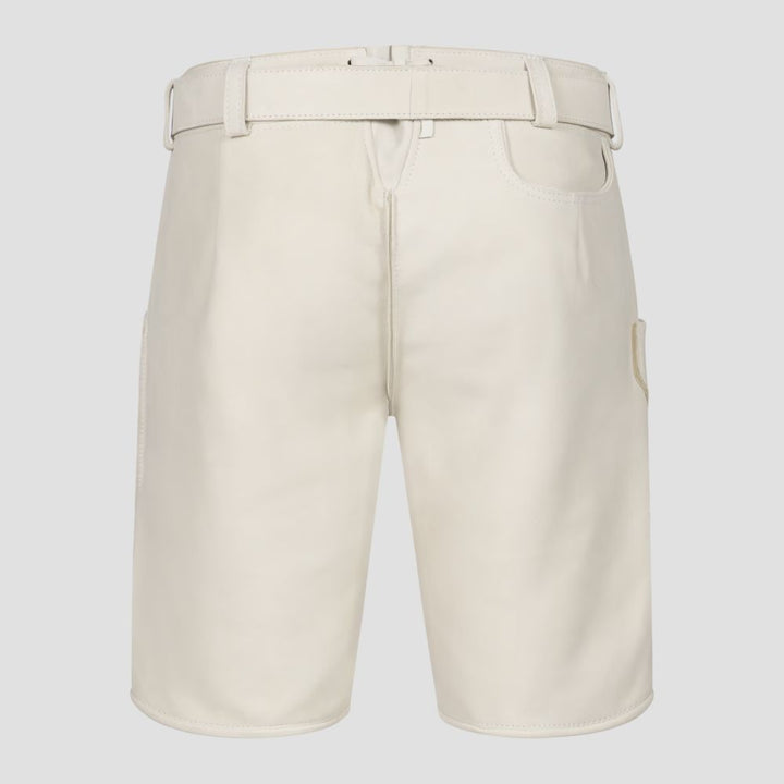 Add a splash of color to your Oktoberfest look with these classic white Lederhosen, blending tradition with modern style.