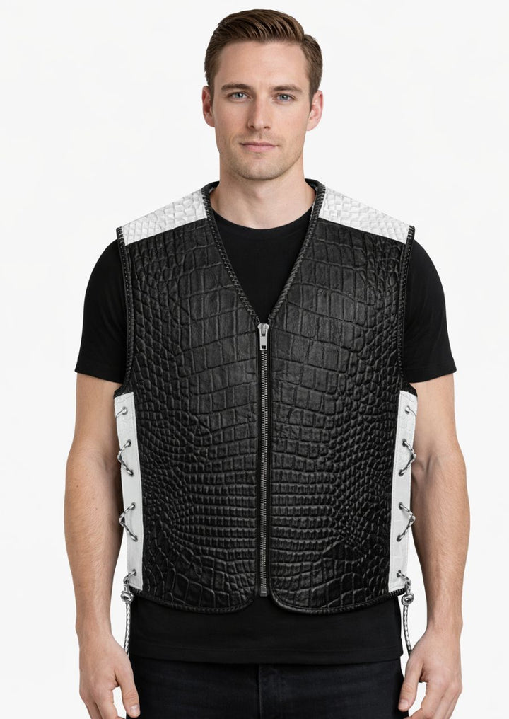 Stylish leather motorcycle vests for men fashion outfits