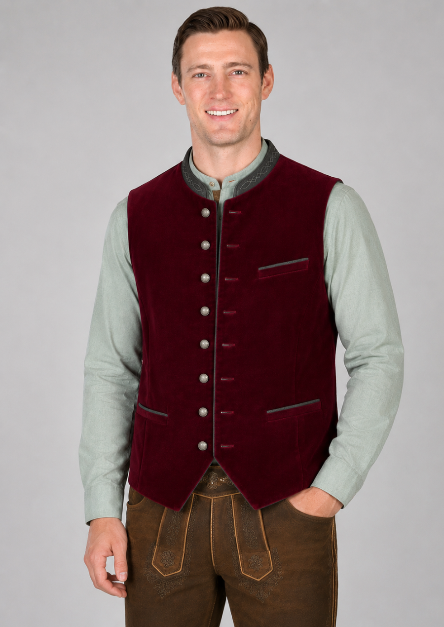 Men's Bavarian Trachten Waistcoat for Oktoberfest Celebrations