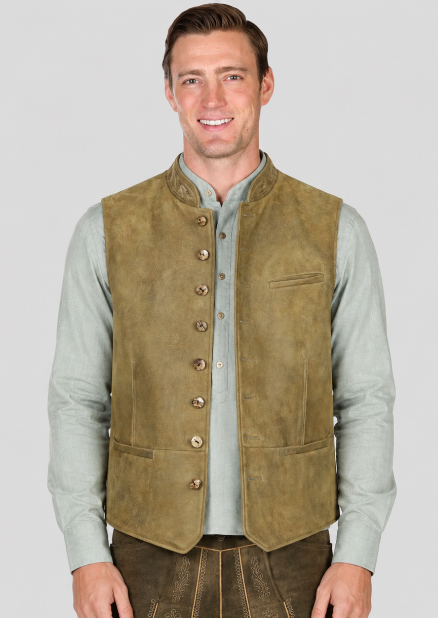 Traditional Oktoberfest Trachten vest combining classic craftsmanship and timeless elegance