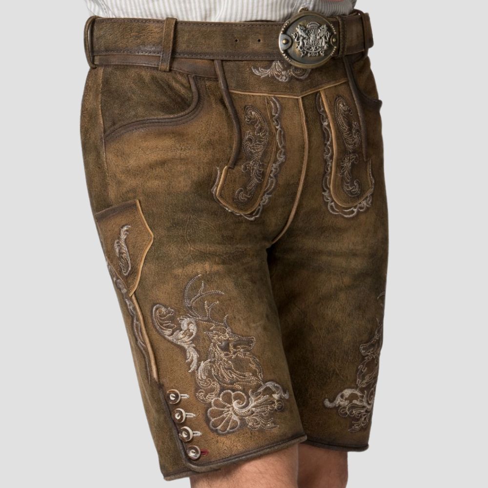 Celebrate in style with these premium suede Lederhosen for men, designed for traditional events, weddings, and cultural celebrations.