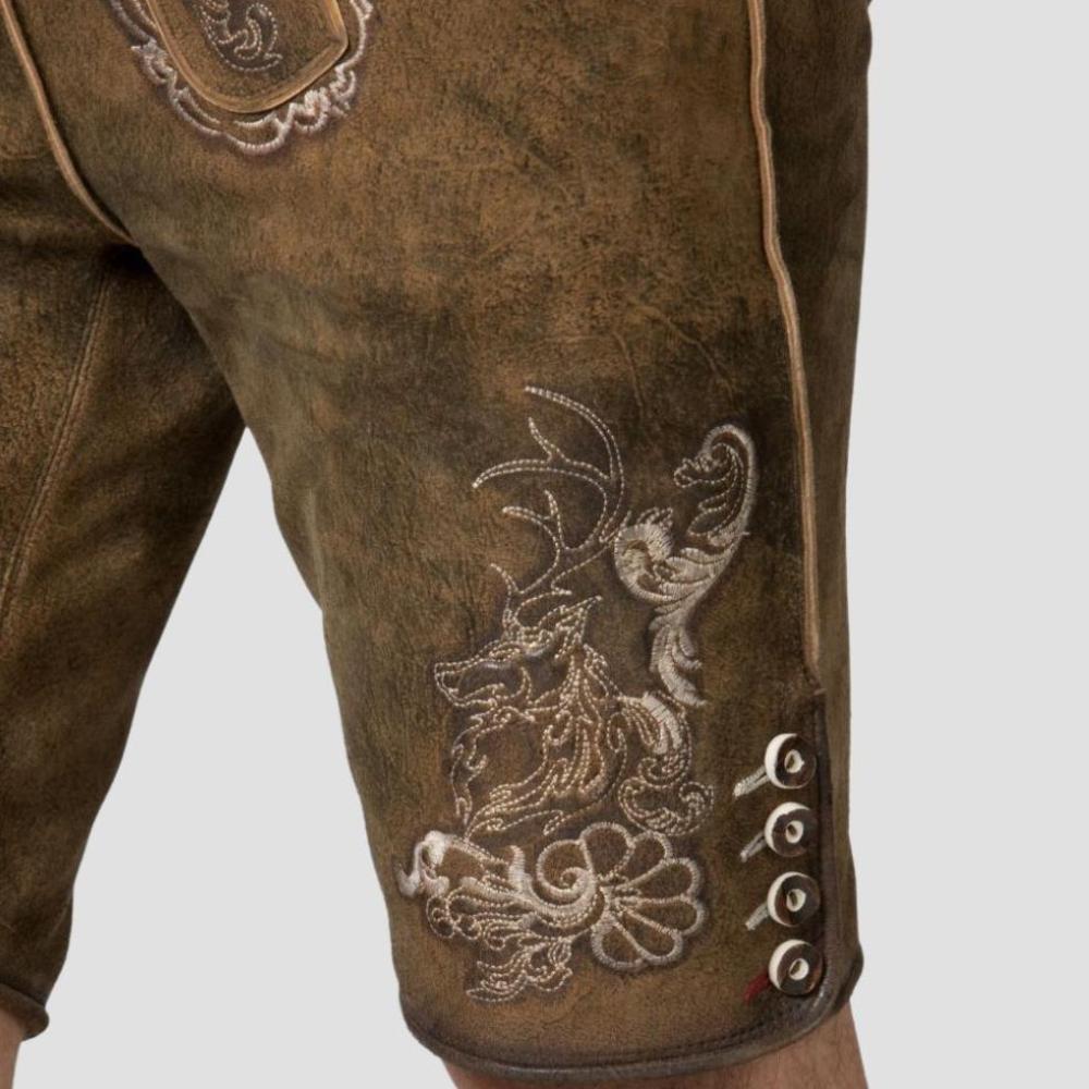 Perfect for weddings and traditional celebrations, these premium suede Lederhosen offer a stylish and comfortable option for men.