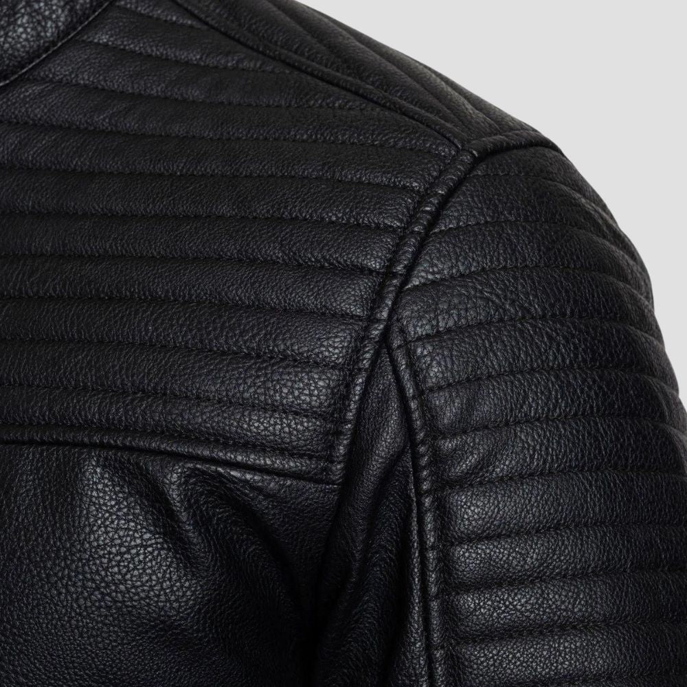 Make a statement on every ride with this stylish classic leather biker jacket, perfect for motorcycle enthusiasts.