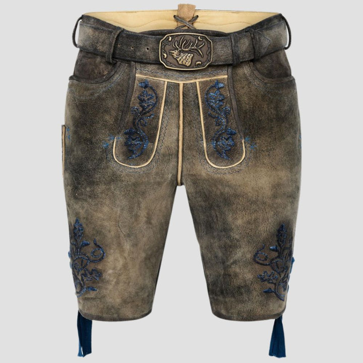 Celebrate folk traditions in style with these authentic Bavarian leather Lederhosen, designed for cultural festivals and events.