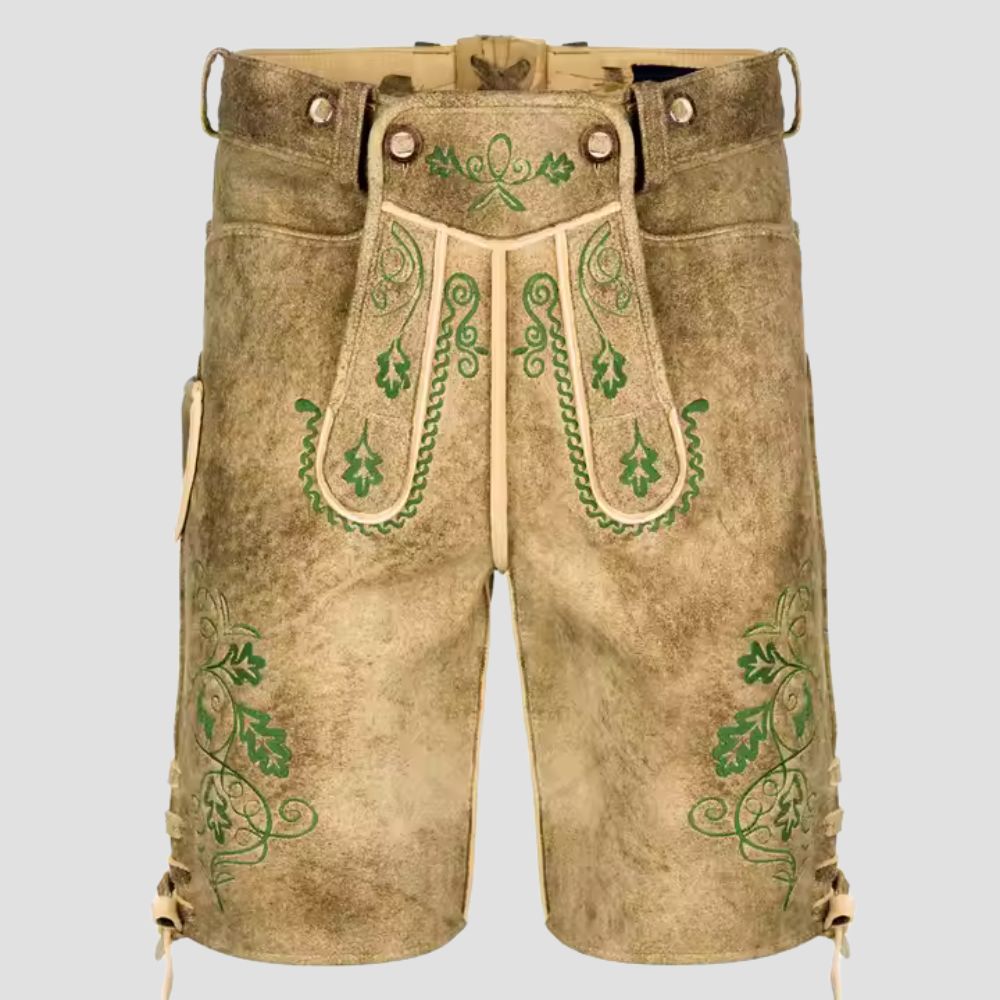 Perfect for festive fall celebrations, these men’s Lederhosen offer unmatched style and timeless tradition.
