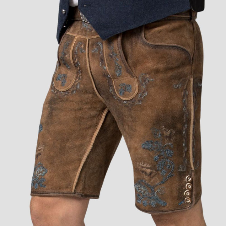 Perfect for festive fall celebrations, these men’s Lederhosen offer unmatched style and timeless tradition.