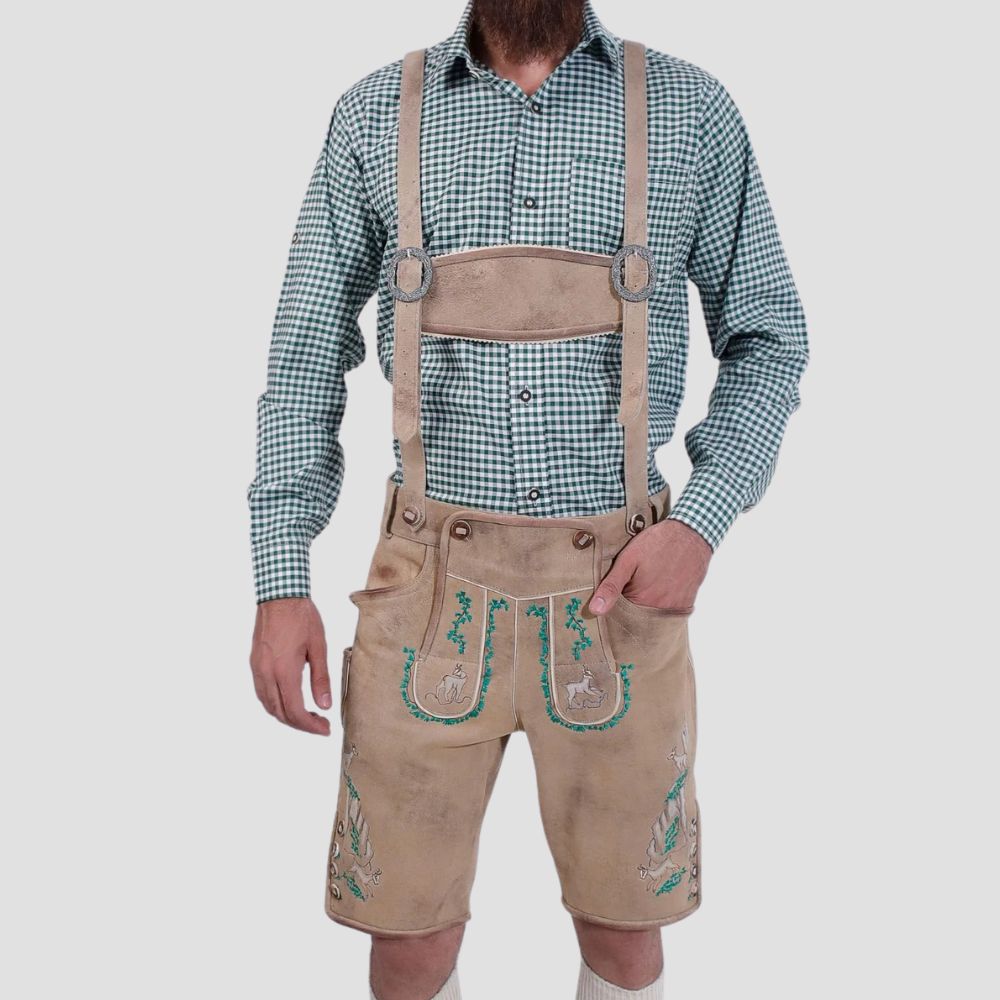 Embrace classic Bavarian style and comfort with these suede Lederhosen, perfect for Oktoberfest and cultural celebrations.