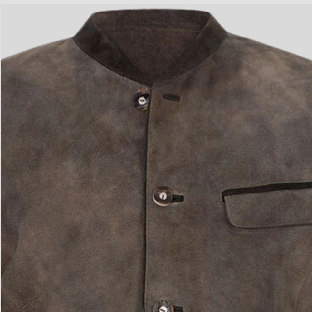 Premium Suede Leather Bavarian Coat for Men