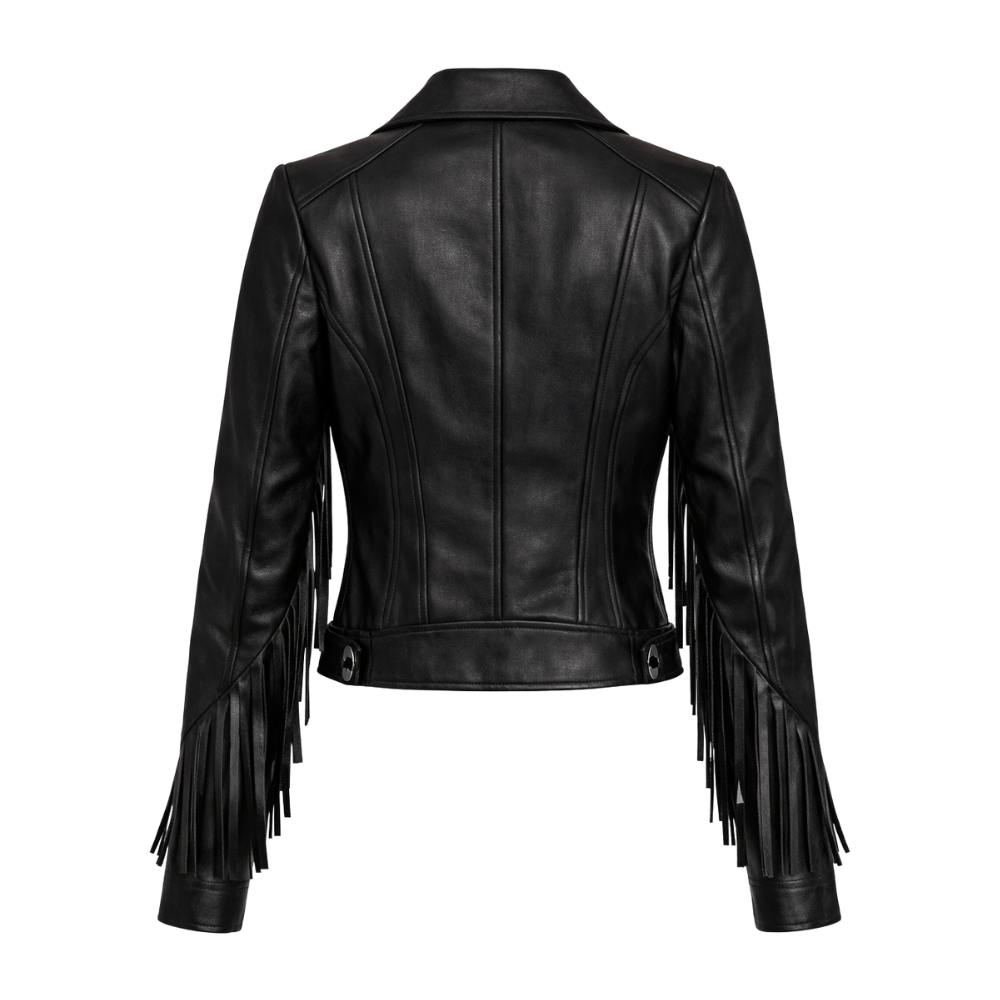 Premium fringe biker jacket for streetwear and modern looks
