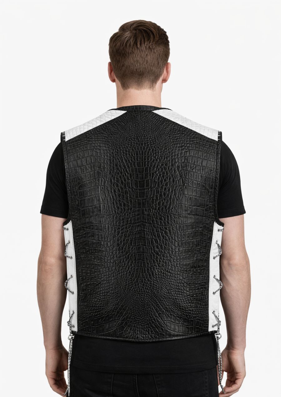 Premium leather biker vests for men durable and comfortable