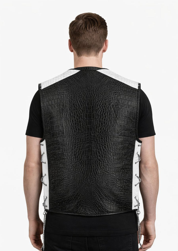 Premium leather biker vests for men durable and comfortable