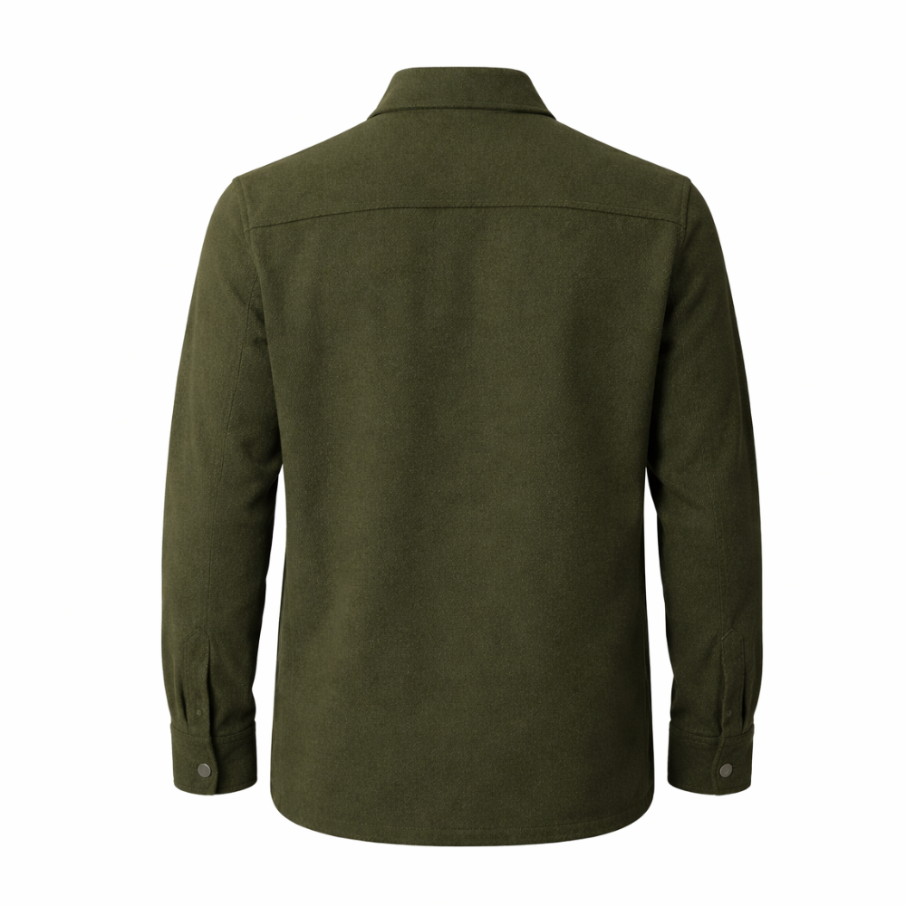 Trendy men suede leather shirt outdoor and street style clothing