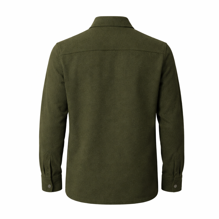 Trendy men suede leather shirt outdoor and street style clothing