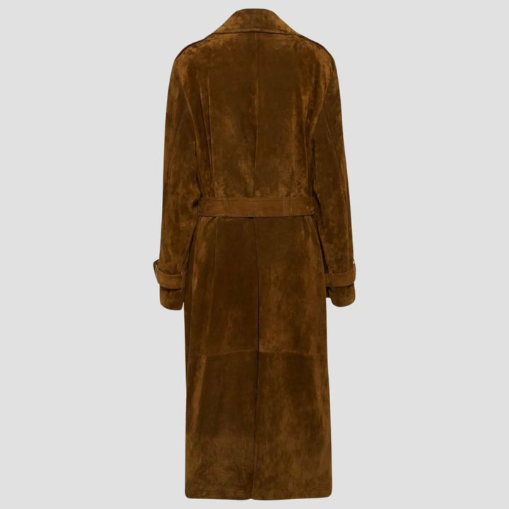 This stylish vintage trench coat for women offers a perfect balance of timeless fashion and modern appeal, ideal for creating elegant looks throughout the seasons.