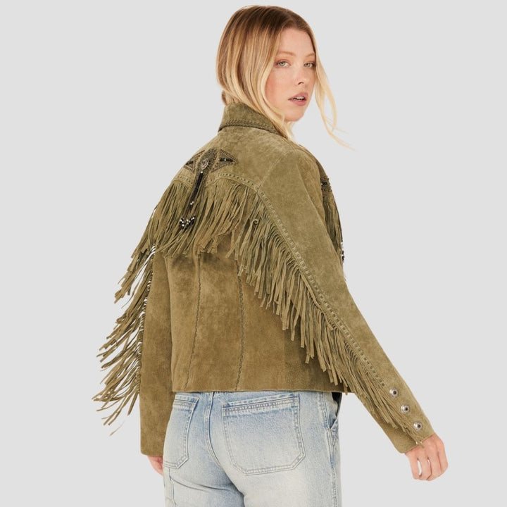 Shop stylish Western suede leather jackets with fringes for a unique, fashionable look. The soft suede and fringed detailing create the perfect combination of comfort and Western charm.