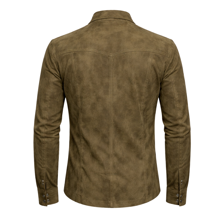 suede leather shirt for men