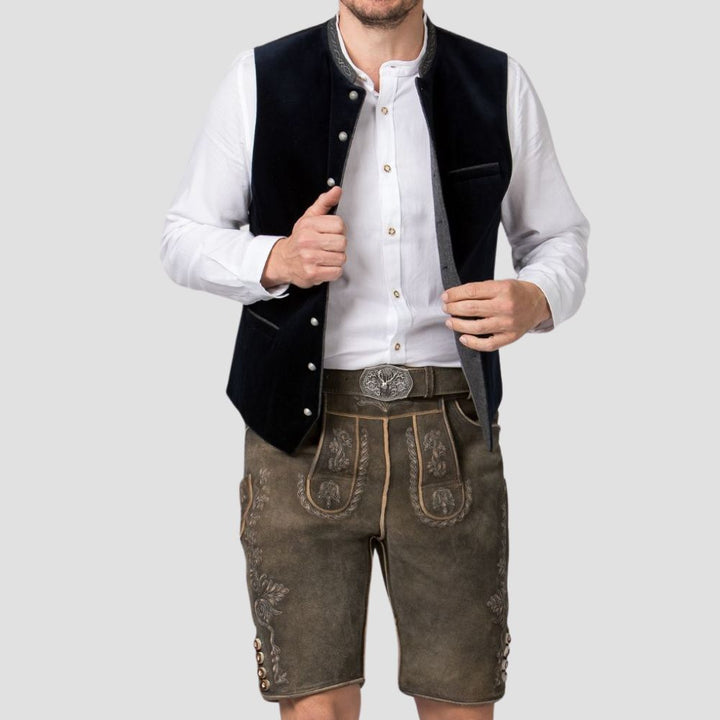 Celebrate in authentic Bavarian style with this premium Trachten vest, the perfect choice for your Oktoberfest costume.