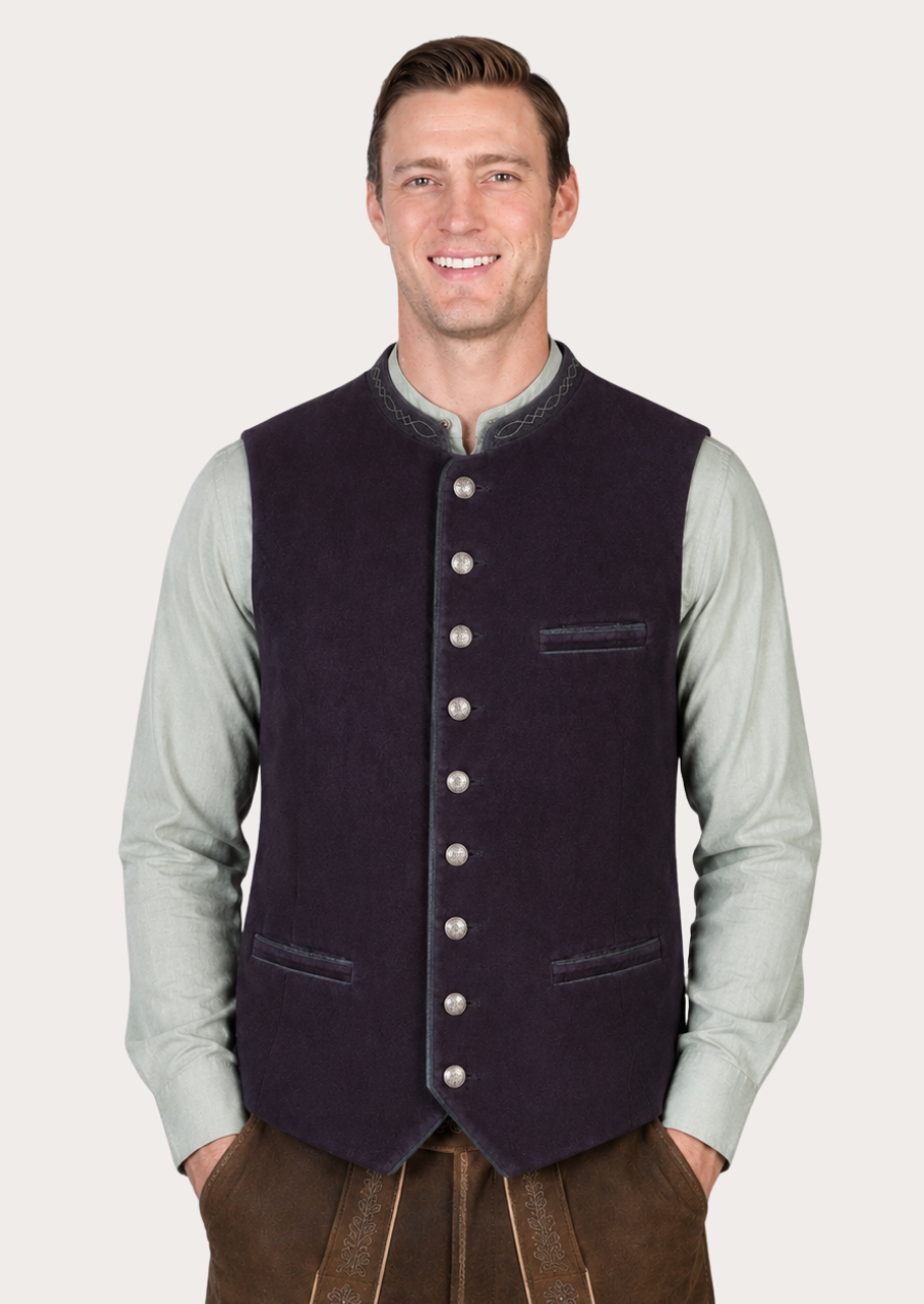 Men's traditional Trachten vest for Oktoberfest in classic Bavarian style