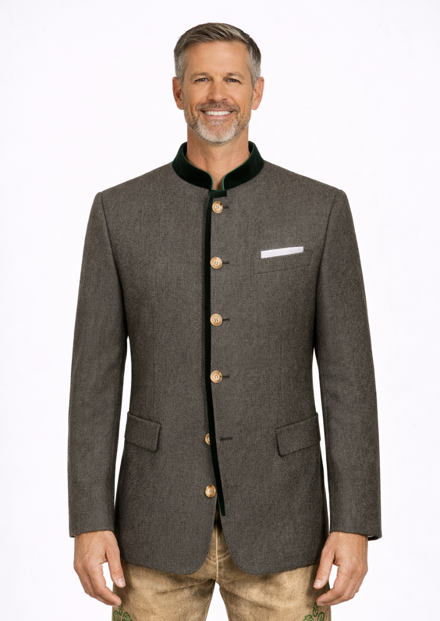 Traditional Austrian Loden jacket with classic Alpine style