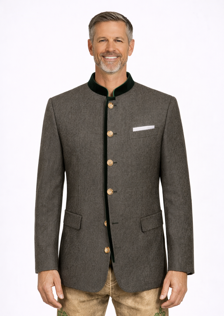 Traditional Austrian Loden jacket with classic Alpine style