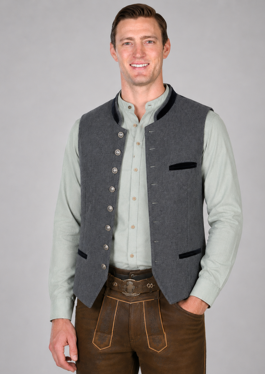 Traditional Bavarian Vest for Men Perfect for Oktoberfest