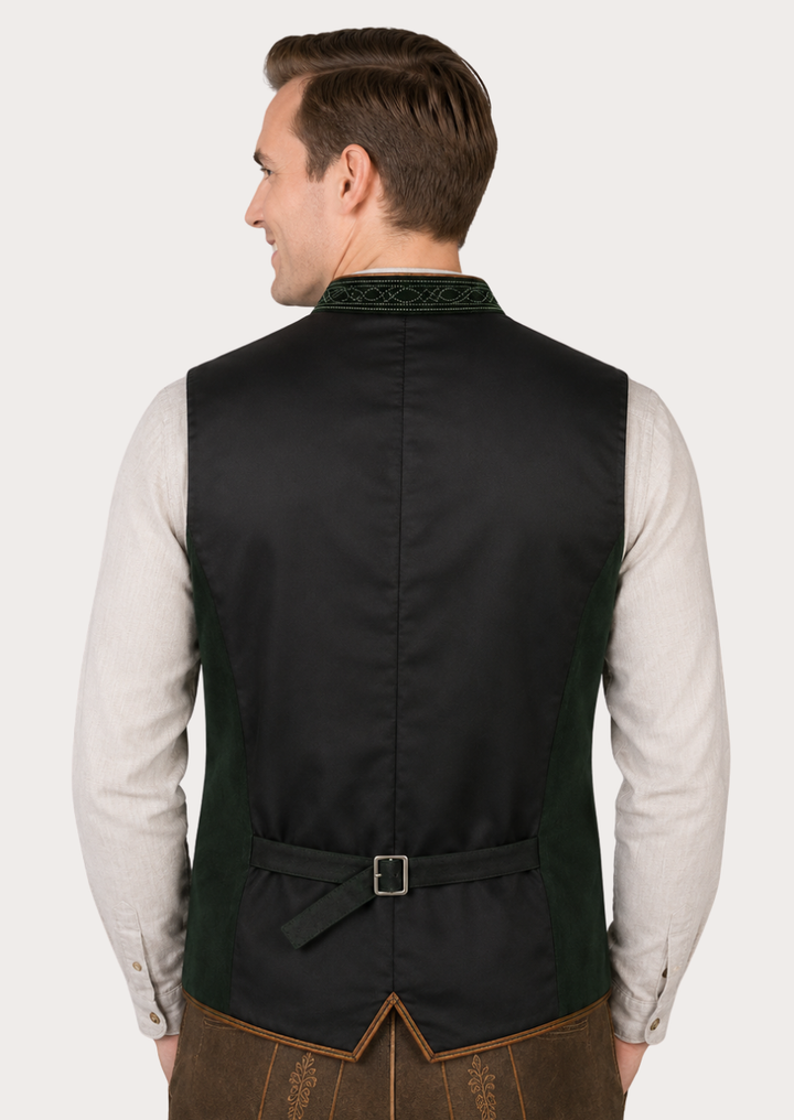 Men's Bavarian Trachten waistcoat crafted for Oktoberfest and cultural celebrations