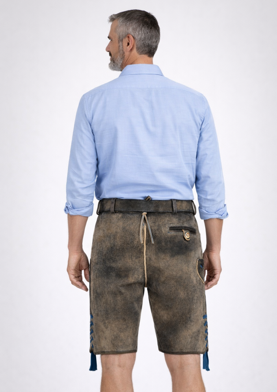 Traditional Goat Suede Men's Lederhosen for Bavarian Cultural Festivals