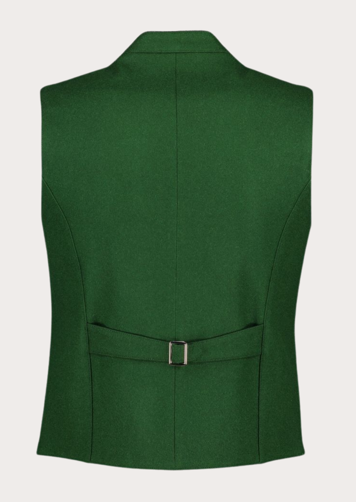 Classic green Austrian Trachten waistcoat inspired by authentic Tyrolean heritage fashion