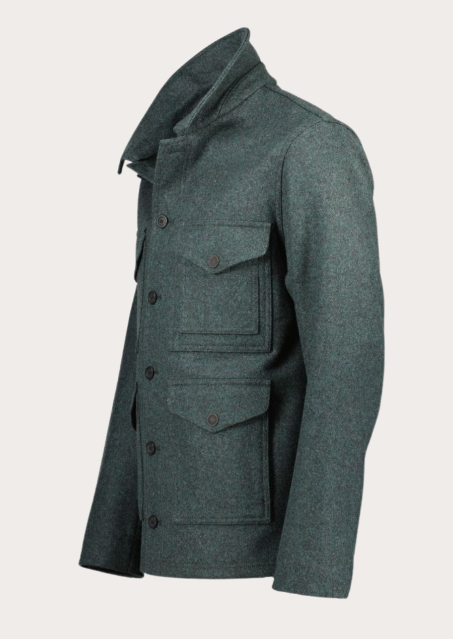 Premium Loden field jacket in forest green inspired by Austrian tradition