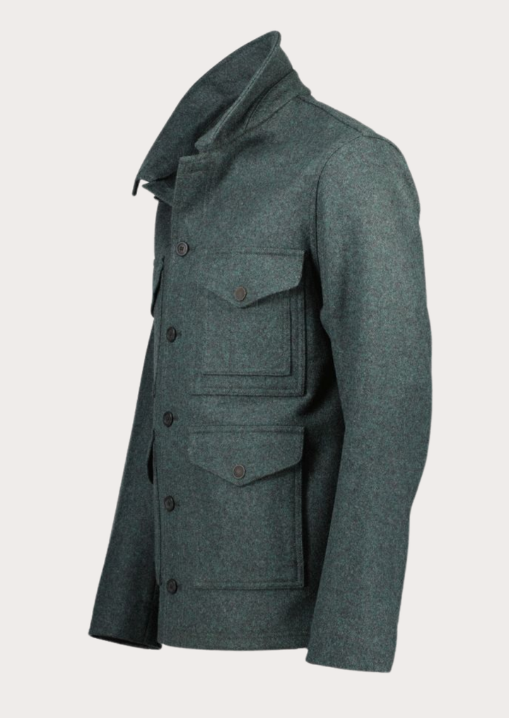 Premium Loden field jacket in forest green inspired by Austrian tradition