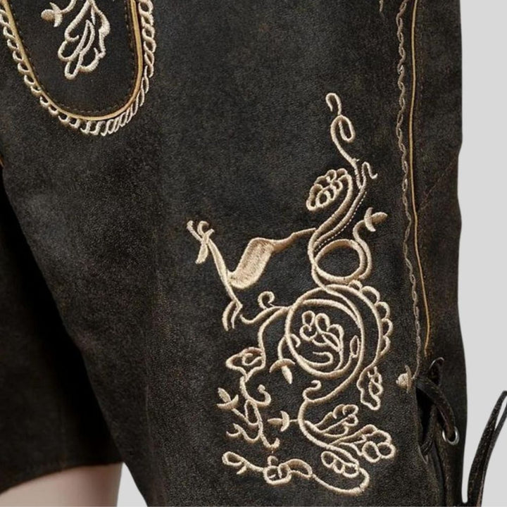 Embrace Bavarian culture with these traditional men’s Lederhosen, perfect for festivals and heritage celebrations.