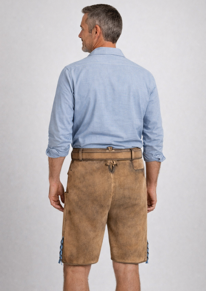 Traditional Men's Lederhosen Outfit for Oktoberfest and German Festivals