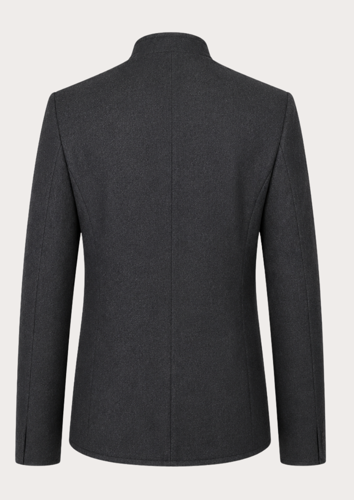 Men’s double-breasted Merino wool coat inspired by Bavarian heritage fashion