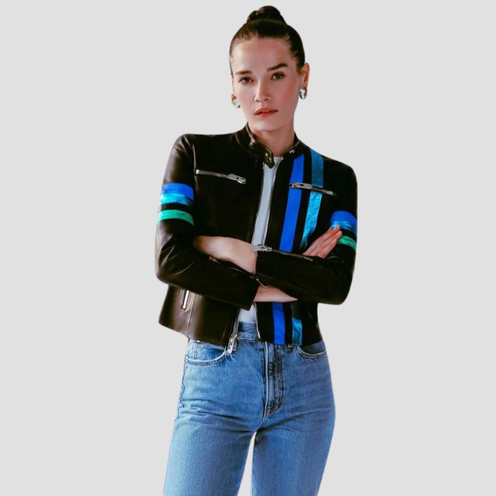 Shop this affordable leather biker haven jacket for women riders. A perfect blend of style, durability, and comfort at an unbeatable price for every rider.