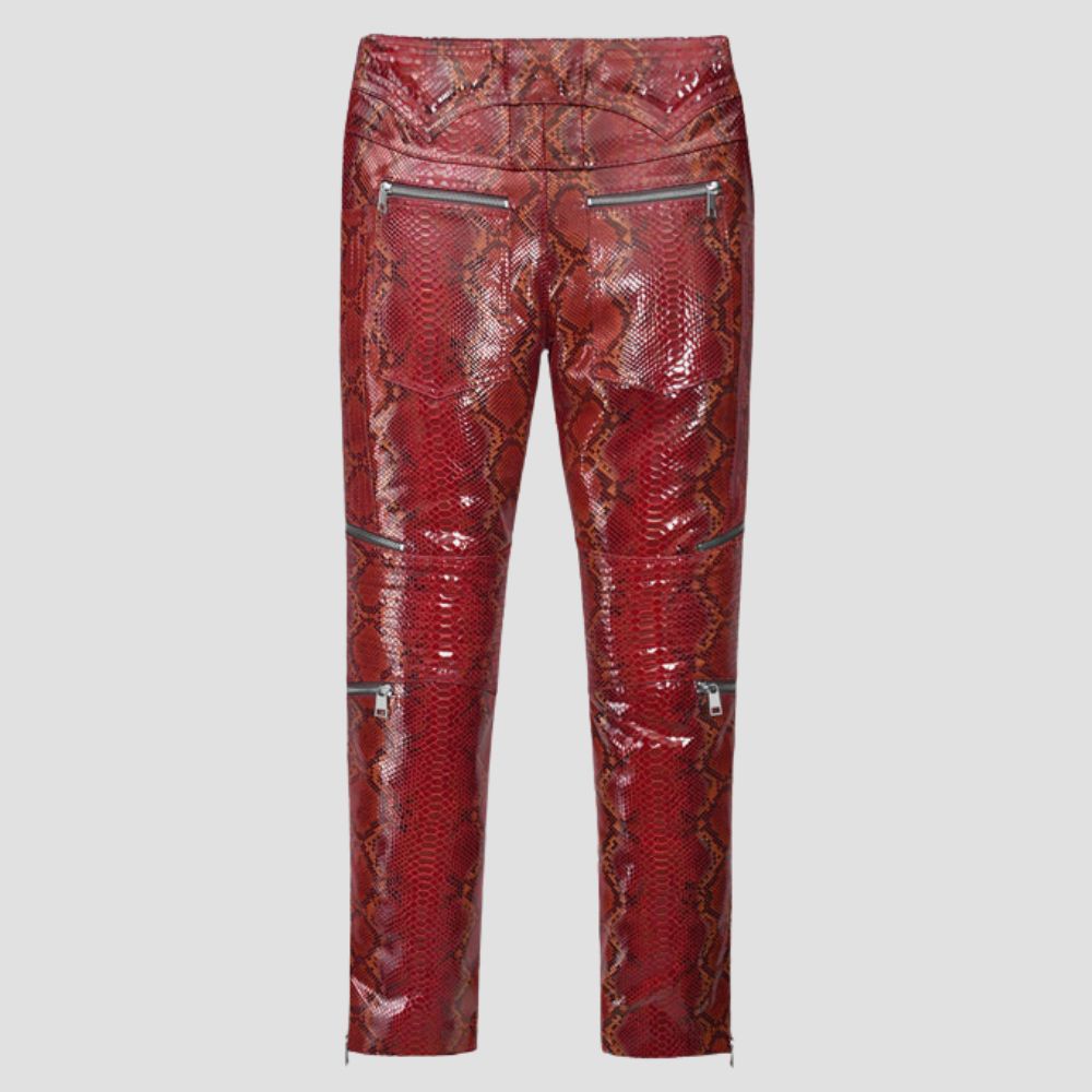 Such an edgy and stylish look! These pants are a must-have for anyone who loves bold fashion.