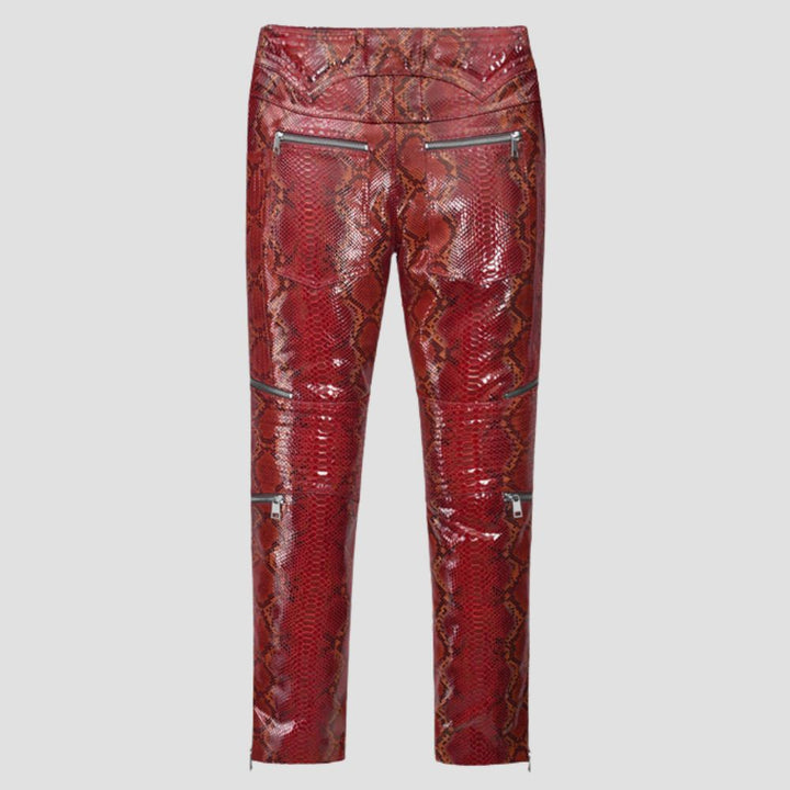 Such an edgy and stylish look! These pants are a must-have for anyone who loves bold fashion.